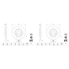 2x BOSCH BREMSSCHEIBEN Ø296mm VORNE HINTEN passend für ALPINE A110 RENAULT CAPTU