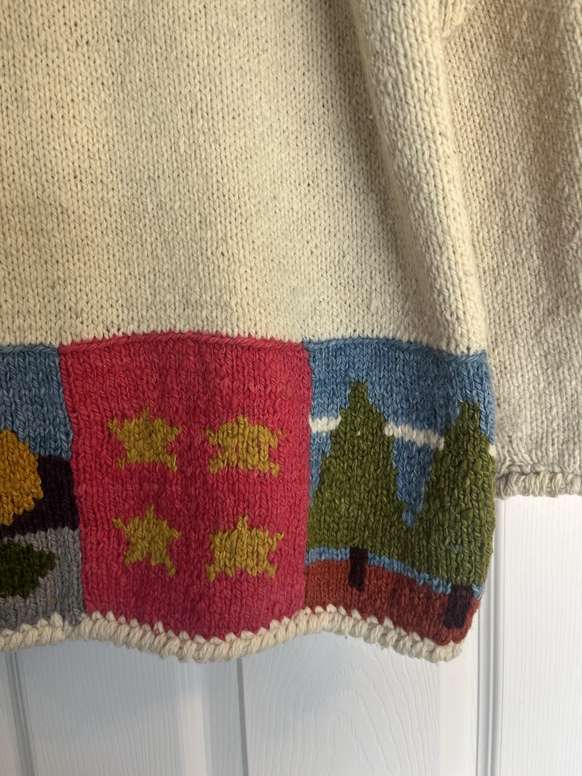 Vintage Express Tricot Wool Patchwork Cardigan Co… - image 13