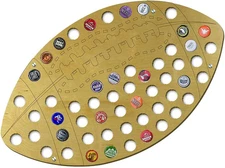 Football Beer Cap Holder | Wall Mount Beer Cap Catcher | Beer Cap Decor Display 