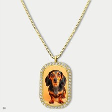 Amazing Cute Dachshund Dog Puppy Fashion Pendant Necklace Chain Image Dog Tag Ch