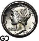 1929-D Mercury Dime, Full Split Bands, Solid Gem BU++ FSB