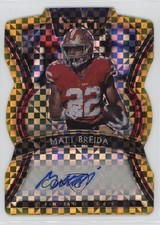 2019 Panini Select Signatures Gold Prizm Die-Cut /10 Matt Breida #SP-MB Auto 7eo