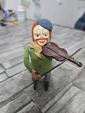 rare sehr alte SCHUCO Geiger Tanzfigur Blechfigur Blechspielzeug Clown Figur