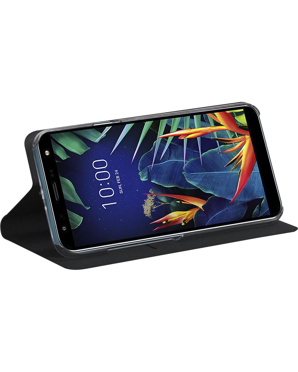 Housse connectée LG K40 avec support vidéo rétractable et rangement cb - 3