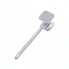 Handheld Meat Pounder Metal Handle Meat Tenderizer Mallet Smooth Shiny Finish