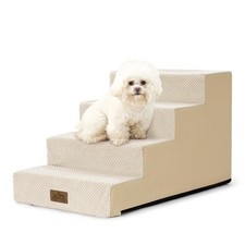 Dog Stairs for Small Dogs 15.7" H, 4-Step Gentle Incline Pet Step for Couch S...