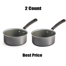 Primaware 1 Quart Non-Stick Steel Gray Open Sauce Pan 2 Count