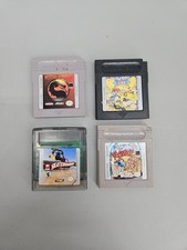 Nintendo Gameboy Lot Of 4 Games Mortal Kombat Ren & Stimpy Rugrats Skateboard