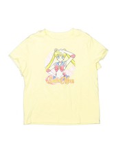 Hybrid Apparel Girls Yellow Short Sleeve T-Shirt X-Small kids