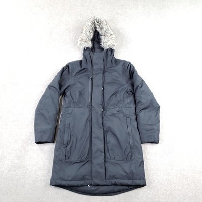 The North Face Coat Womens Small Black Parka Down Insulated Hooded 550 Z