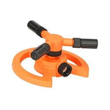AquaGen 8430324 14237 3-Arm Adjustable Plastic Revolving Sprinkler