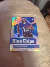 2021 Panini Mosaic #9 Rashod Bateman Blue Chips Prizm Silver RC