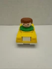 Fisher Price Little People Yellow Car and Figure from Garage Set Vintage 1990