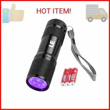 Lighting EVER Black Light Flashlight, Small UV Lights 395nm, Portable Ultraviole