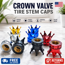 Crown Wheel Valve Caps 4pcs Universal Car Motorcycle Tyre Rim Dust Covers Chrome Crown Wheel Valve Caps 4pcs Universal Car Motorcycle Tyre Rim Dust Covers Chrome