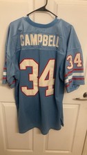 Houston Oilers Earl Campbell Mitchell And News Jersey Size 52