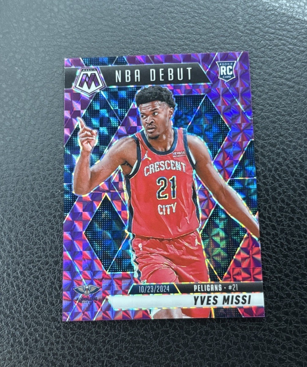 YVES MISSI 2024-25 MOSAIC NBA DEBUT ROOKIE PURPLE PRIZM RC /99