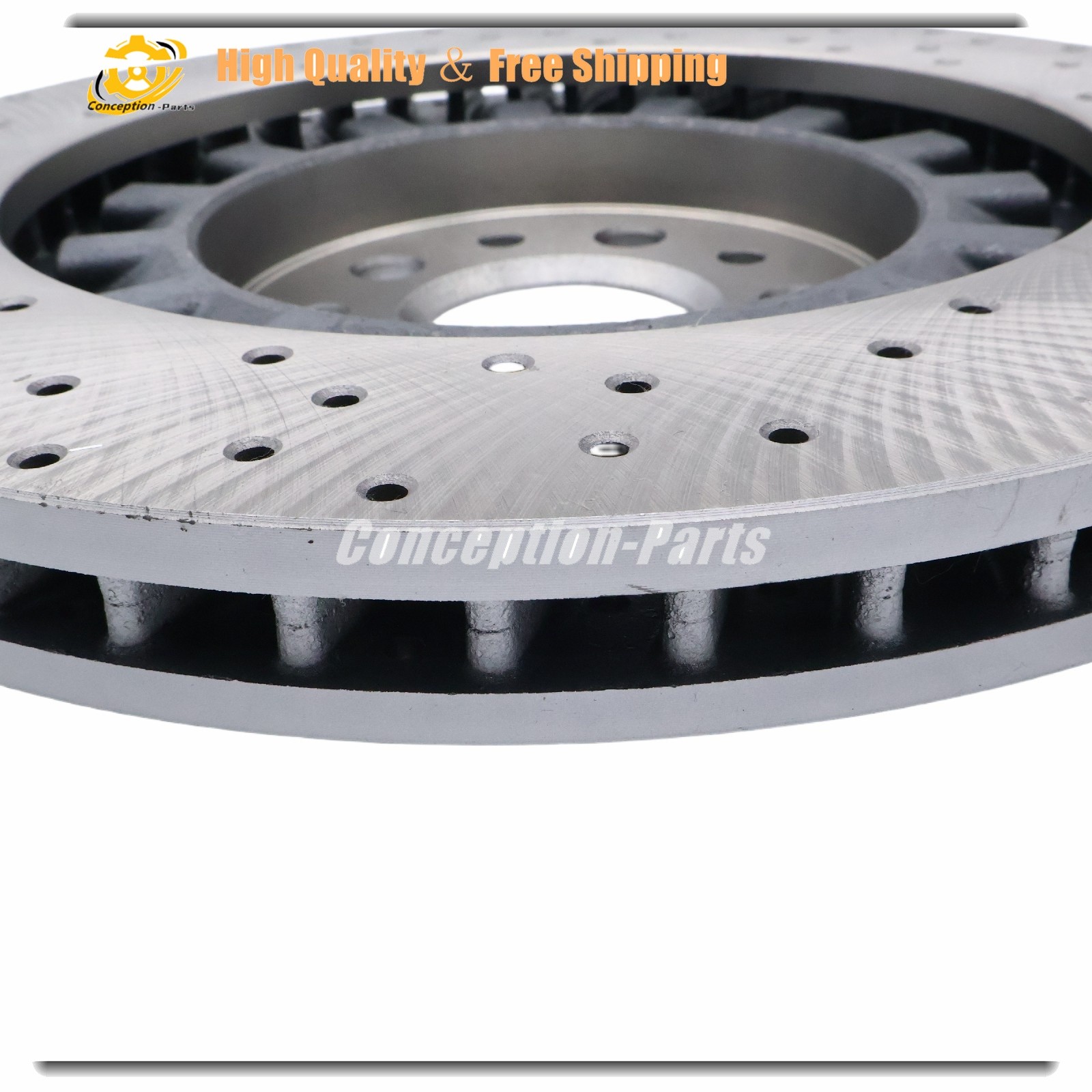New Set of 2 Front Brake Rotors Fit Maserati Ghibli Quattroporte 2017-2021