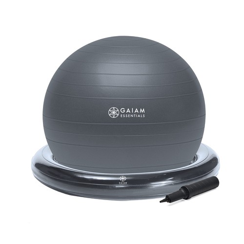 Balance Ball & Base Kit, 65cm Yoga Ball Chair, Exercise Ball with Inflatable ...