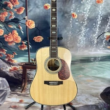 D45 Acoustic Guitar Abalone Inlaid fretboard 6 string solid spruce top