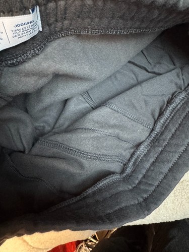 Men’s Gray Jogger Sweatpants Size M Tall – 33x40 – Fleece Lined Drawstring - Picture 9 of 9