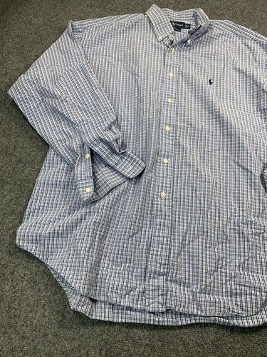 Polo Ralph Lauren Shirt Mens XL Blue Check Long Sleeve Button Up Casual - Picture 3 of 20