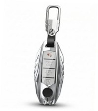 for Nissan Key Fob Cover for Frontier Titan Rogue Altima Key Case  JNS-Silver