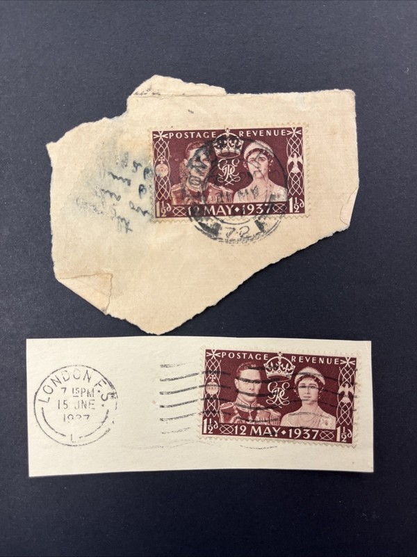 Great Britain Scott 234 - Used George VI & Elizabeth Coronation - 1937 Set Of 2
