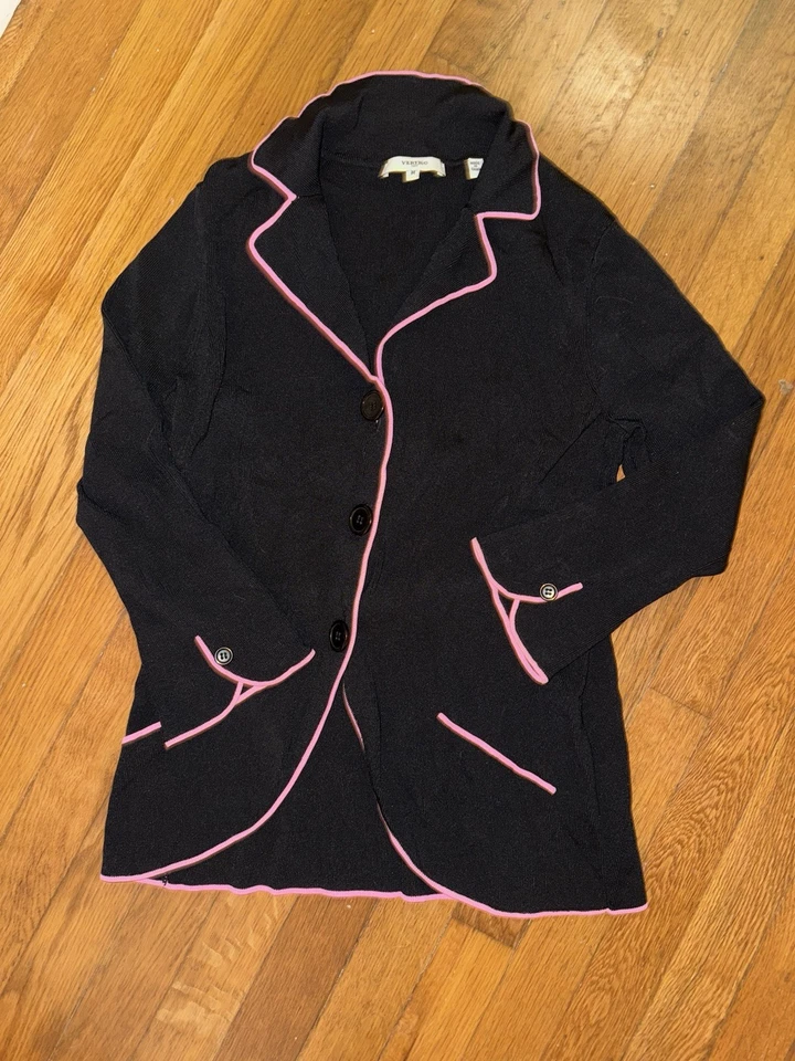 Elite VERTIGO PARIS Noche Formal Negro 2 Piezas Falda Traje Conjunto Blazer Talla MD Foto 4 de 4