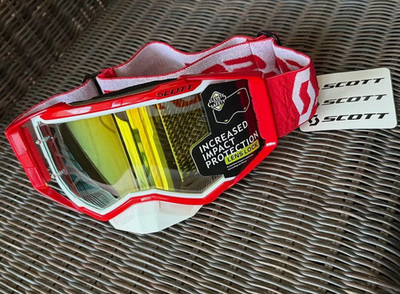 NEW Scott Prospect MX Goggles Red Chrome Lens Heritage Retro ATV UTV