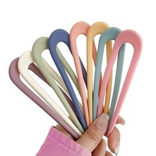 8 Pack French Style U Shaped Hair Pins for 1 Count Pack of 8 , Multicolor