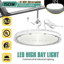 150 Watt Commercial UFO LED High Bay Light Industrial Warehouse Barn Garage Lamp