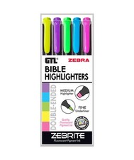 G.T. Luscombe Company, 5 Count Pack of 1 , Green, Yellow, Pink, Blue, Violet