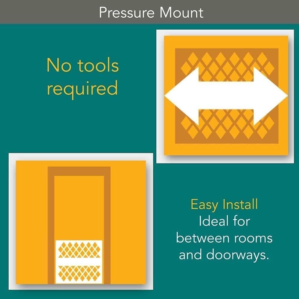 MYPET North States Paws Portable Pet Gate: 26-40" Wide. Pressure Mount, Gray