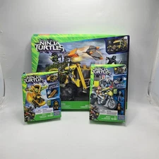 Mega Bloks TMNT Out of Shadows Battle Truck Bebop Moto Attack Mikey Turbo Board
