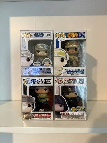 Funko Pop Star Wars Luke Skywalker Lot  #34 (2), #123, #501