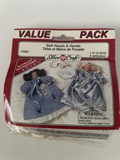Vintage Fibre Craft Doll Heads And Hands Doll Making Crafts 75082-01 NEW