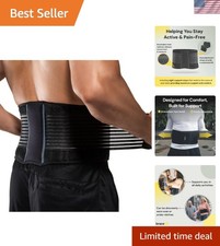 Unisex Breathable Back Brace with Adjustable Straps for Scoliosis Relief, L/XL
