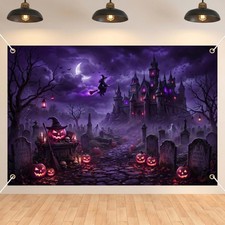 Halloween Photography Backdrop 59x39in, Wall Decorations Background Photo Booth