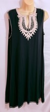 women's Max Studio sleeveless navy blue short dress size large MSRP $98 crochet