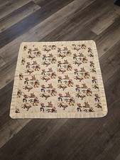 Vintage Baby Blanket Cowboy Motif 