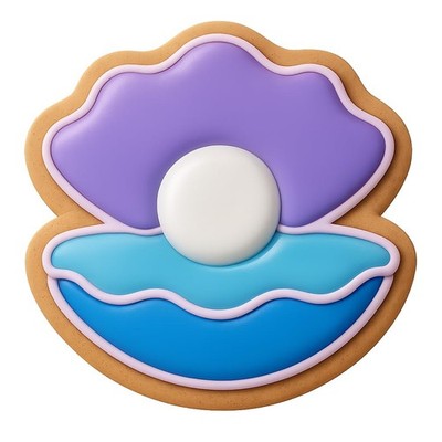 Wavy Pearl Oyster Cookie Cutter & Stamp - 4x3.7