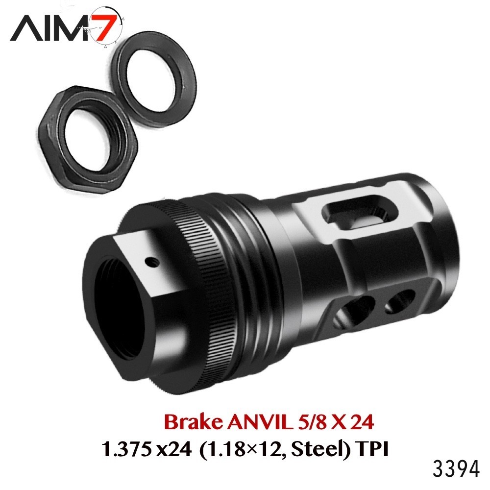 AIM7 ANVIL BRAVO Muzzle Brake 5/8 x 24 Threads (1-1/8x12) | eBay