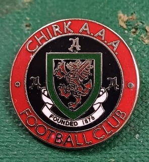 RARE Wales Chirk AAA FC Football Club Enamel Pin Badge