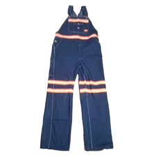 Dickies Enhanced Visibility Overall Sz 42x36 3M Scotchlite Reflective Denim Bib