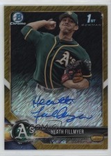 2018 Bowman Chrome HTA Gold Shimmer Refractor 25/50 Heath Fillmyer Auto 8az
