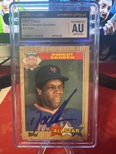 1987 TOPPS BASEBALL DWIGHT GOODEN ALL STAR ON CARD AUTO CGC AUTHENTIC AUTO 10