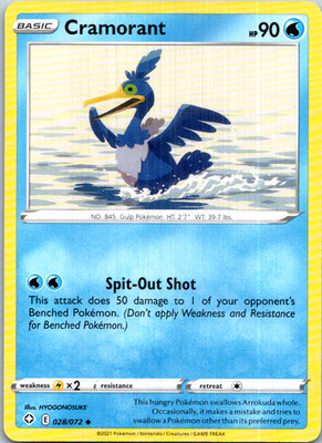 Cramorant 028/072 Pokemon TCG Shining Fates Uncommon LP