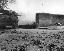 M10 fires over Seine near Paris World War II WWII WW2 8x10 Photo 914c