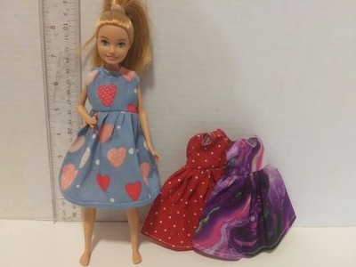 Doll Clothes Handmade- fits  Stacie doll- Lot 0f 3--Dresses,-  K134